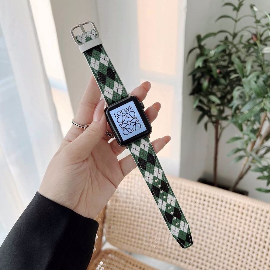 Dây Đeo Đồng Hồ Họa Tiết Lưới Cho Apple Watch Series 7 6 SE 5 4 41mm 45mm 40mm 44mm 38mm 42mm 3 2 1