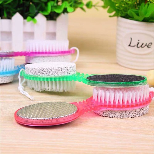 Chà gót chân 4 chức năng mài dũa móng chà gót chân có bàn chải tiện dụng tẩy tế bào chết chăm sóc chân