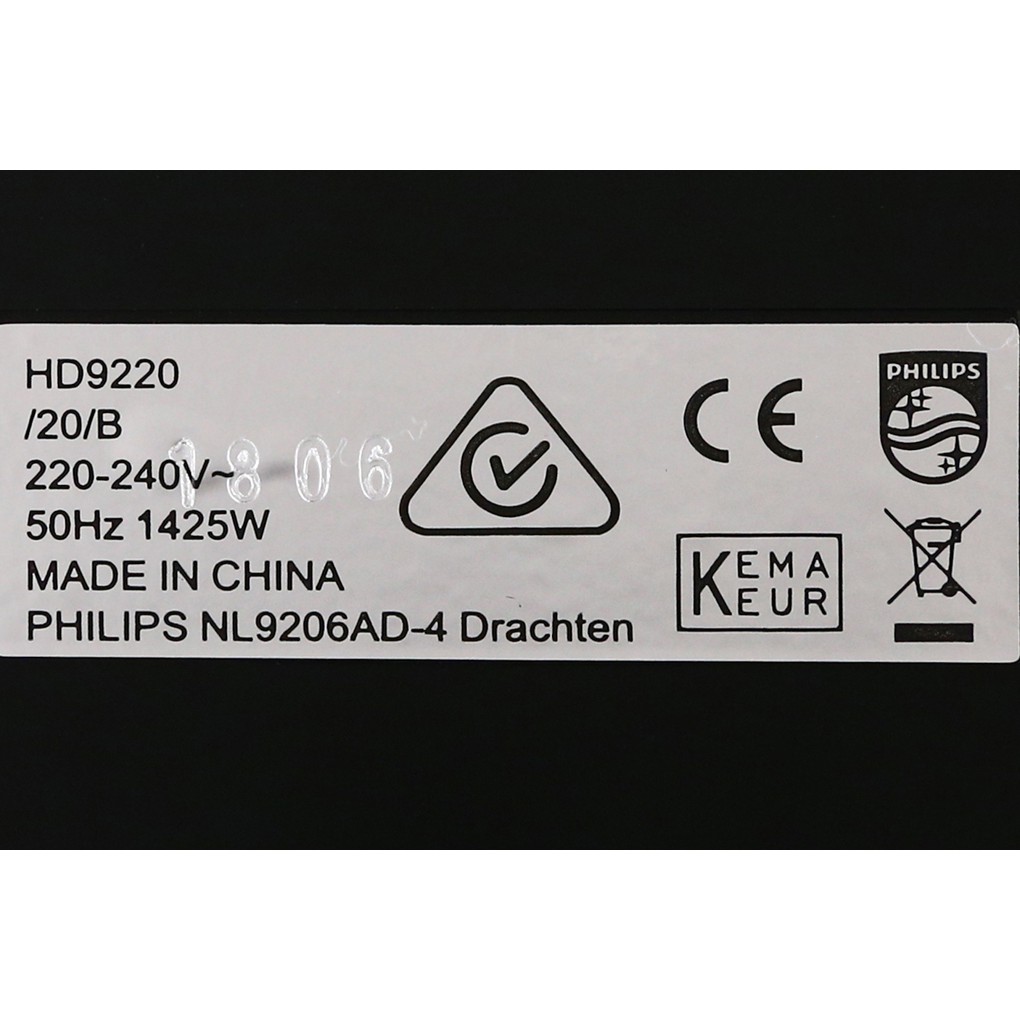 Nồi chiên không dầu Philips HD9220/20 2 lít 1425 W (Mới 100%, bảo hành 24 tháng chính hãng)