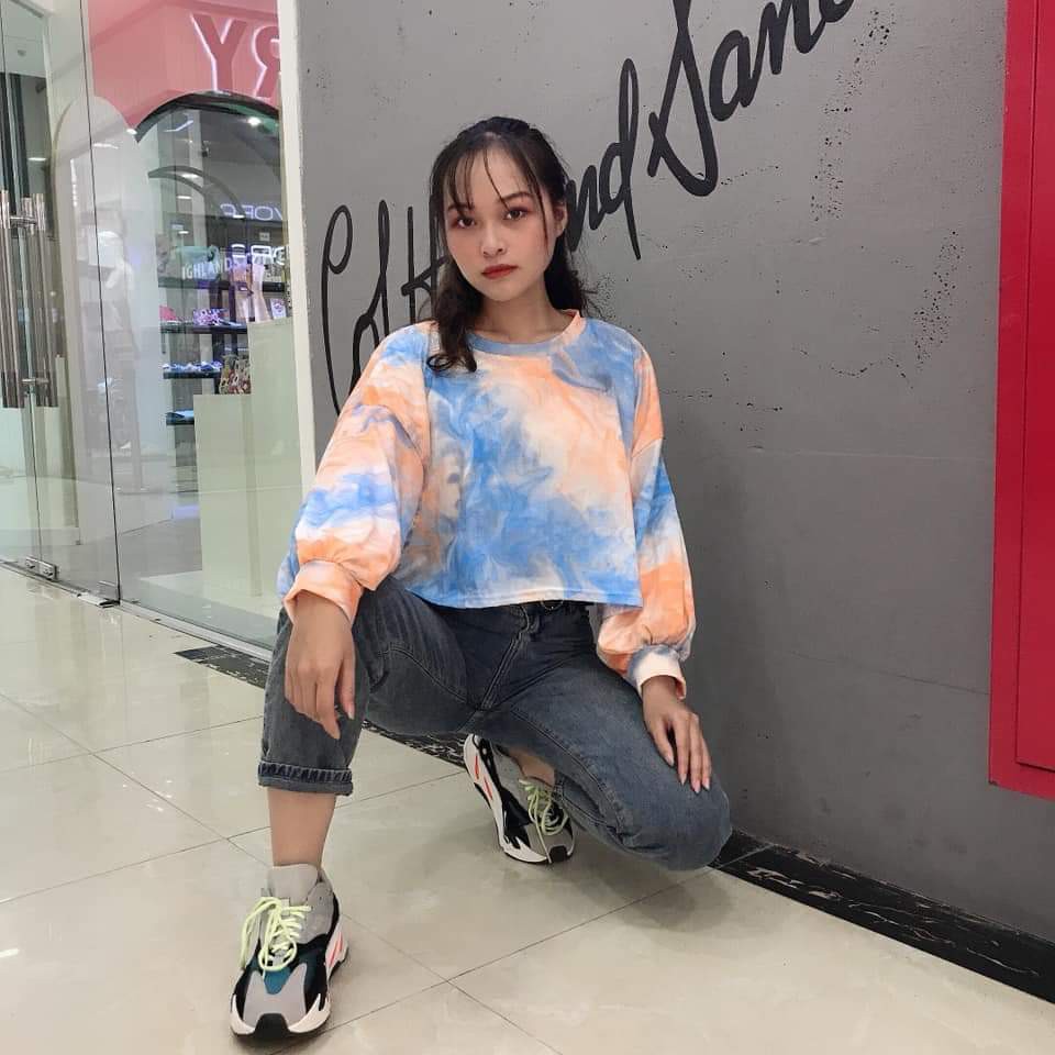 ÁO CROPTOP LOANG MÀU FORM UNISEX OVERSIZE HOT