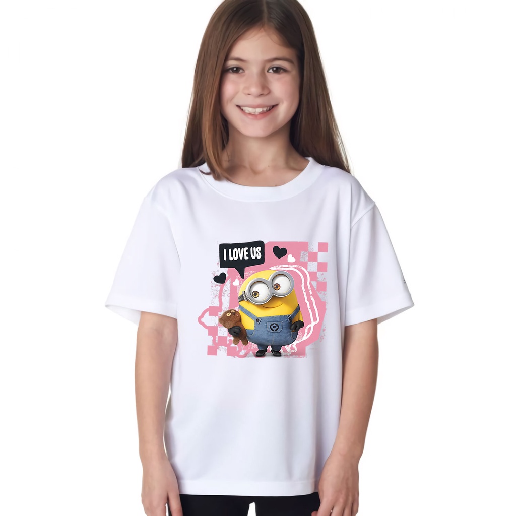 ÁO PHÔNG BÉ GÁI MINION NGỘ NGHĨNH IN HÌNH HOẠT HÌNH KHÔNG AI CÓ GIÁ RẺ CỰC SHOCK CHO BA MẸ VÀ BÉ - 599