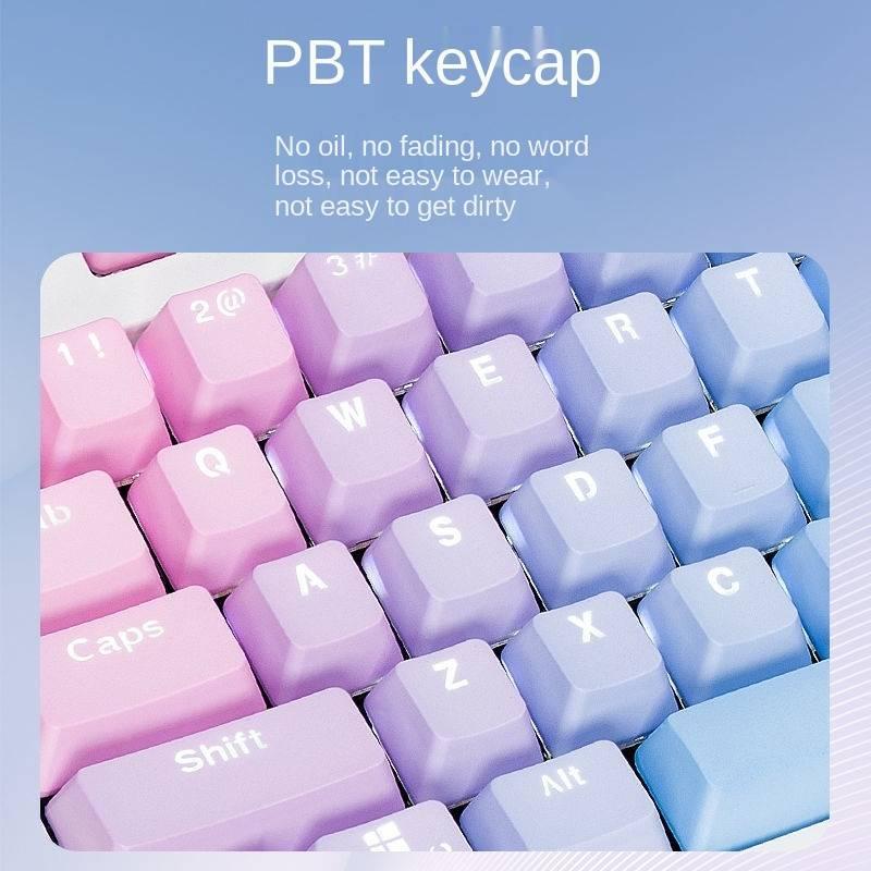 Nắp đậy bàn phím máy tính màu cầu vồng trong mờ 87/104/108 PBT OEM