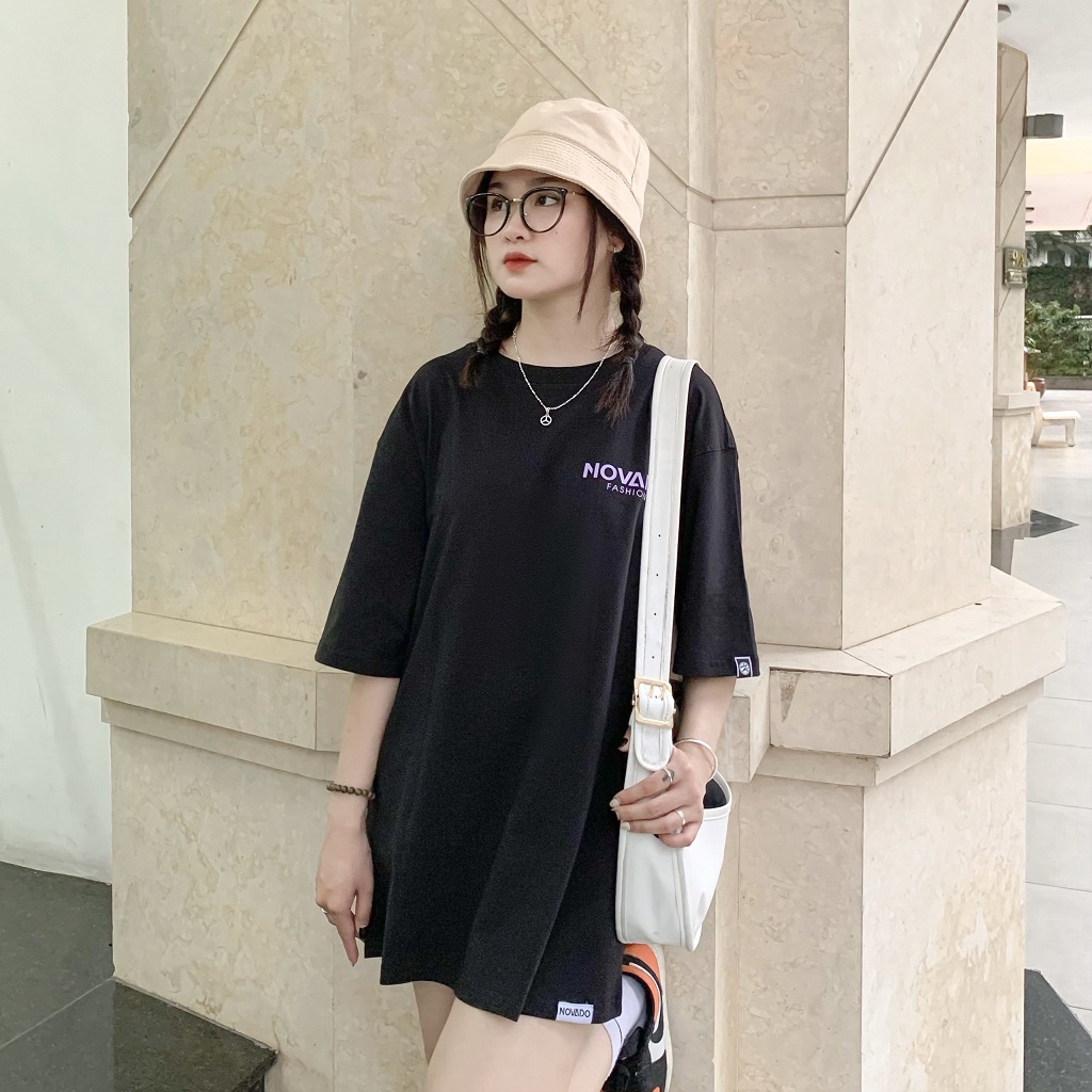 Áo Thun Tay Lỡ Form Rộng Local Brand Novado Fashion Spatial Cotton 4 Chiều Nam / Nữ Dày Dặn Thoáng Mát Đen N6Đ-NP