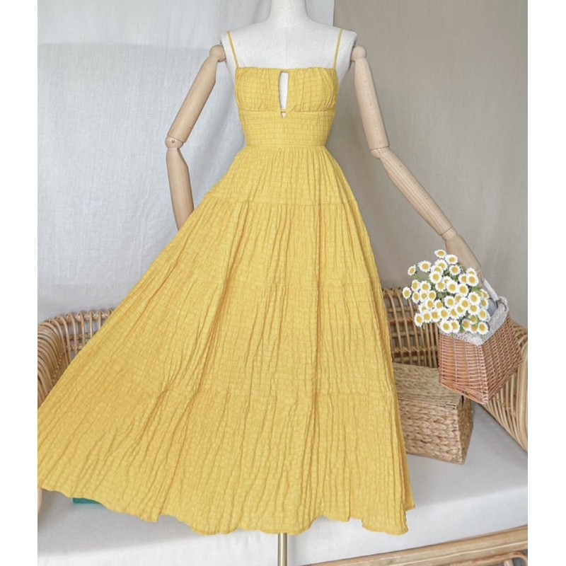 Đầm maxi Lyn 2 dây hở lưng full 4 màu