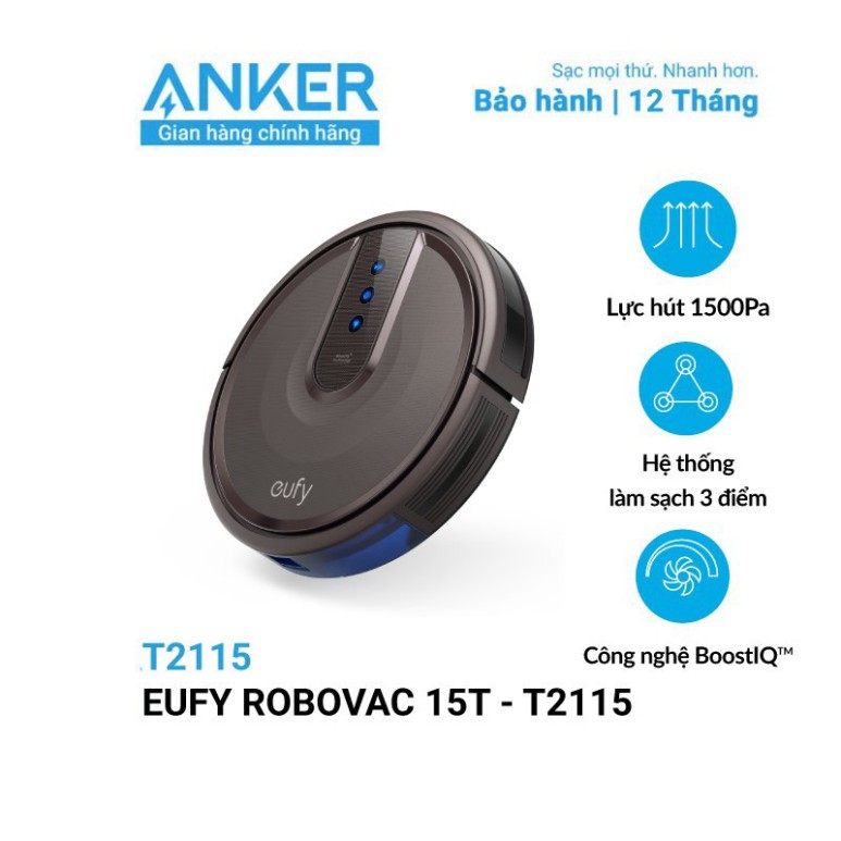 Máy Hút Bụi Eufy RoboVac 15T - T2115 by Anker Bảo hành 12 Tháng Anker VN