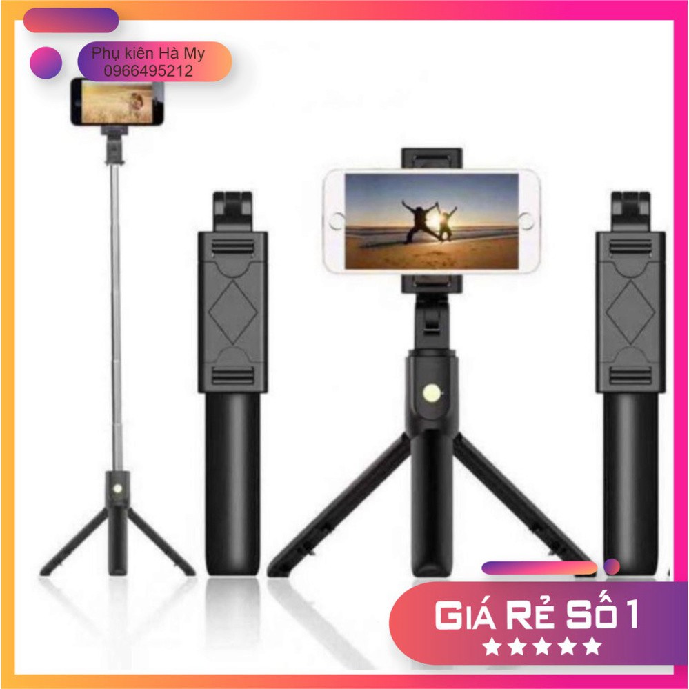 Gậy chụp hình kiêm Tripod 3 chân + Nút bluetooth K07 chính hãng , Hàng Loại 1 | BigBuy360 - bigbuy360.vn