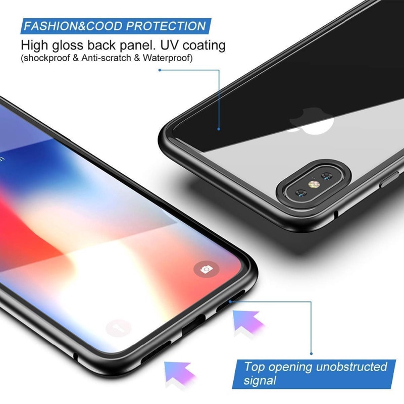 Ốp điện thoại 2 mặt cường lực khung kim loại từ tính Mi Xiaomi Redmi Note 8 9T CC9e Se Pro/ Xiaomi 9se