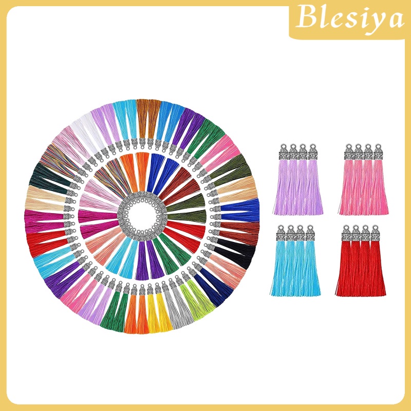 [BLESIYA]100 PCS Bulk Tassel Pendant for DIY Keychain Purse Earrings Making Supplies