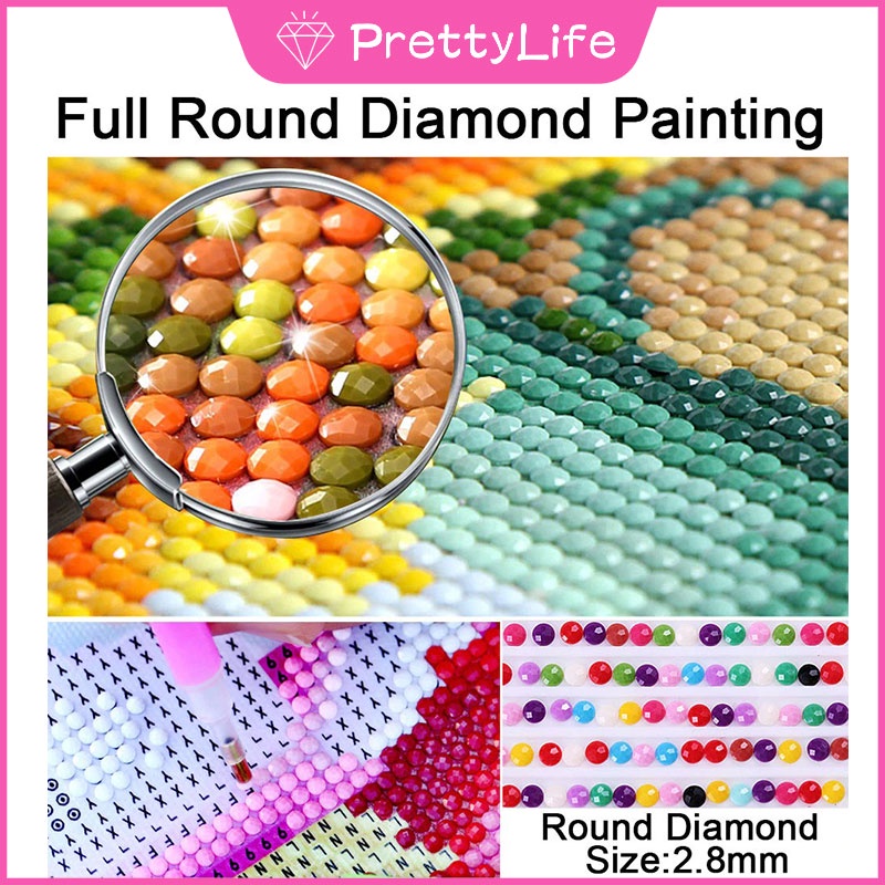 Set tranh đính đá 5d hình cô gái &amp; hoa trang trí độc đáo DIY kích thước 30x40cm