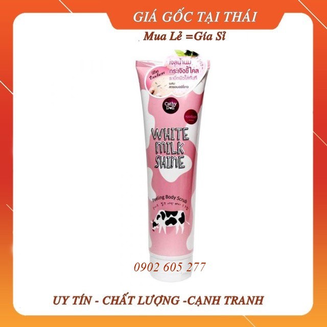 [hàng chính hãng]Tẩy Tế Bào Chết Toàn Thân Trắng Da Sữa Bò Cathy Doll White Milk Shine