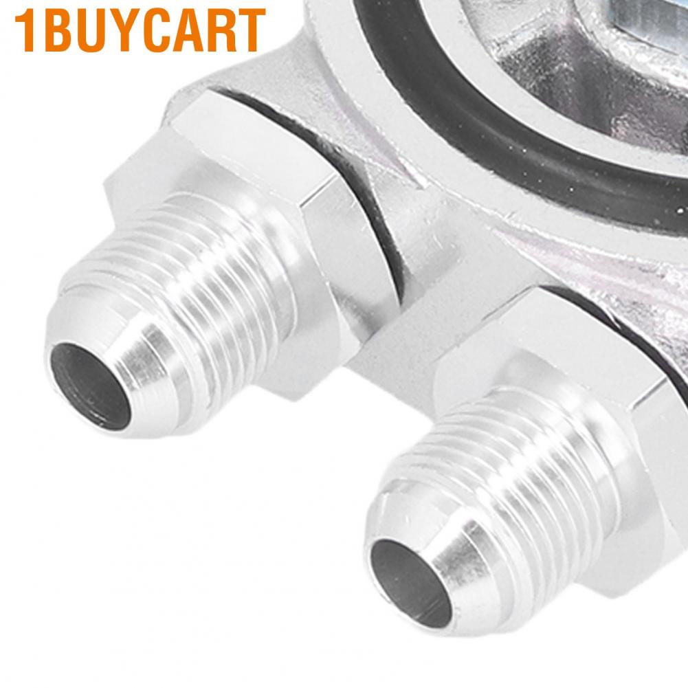 1buycart Oil Filter Thermostat Adaptor Kit Cooler Sandwich Plate Good Sealing 3/4in 16‑UNF for Car