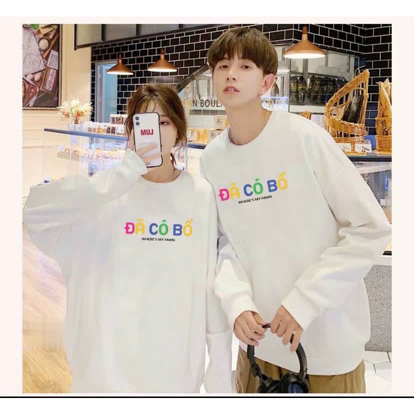 Áo Sweater Nam Chưa Có Bồ, Đã Có Bồ Chất Nỉ Bông Mềm Form Rộng Thiết Kế Chui Đầu Tiền Lợi Thời Trang NEW UNISEX