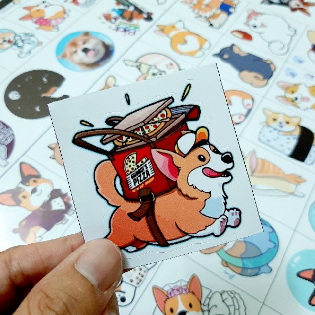 Sticker Chú Chó Corgi Siêu Dễ Thương - Sticker Chú Chó Shiba Siêu Cute