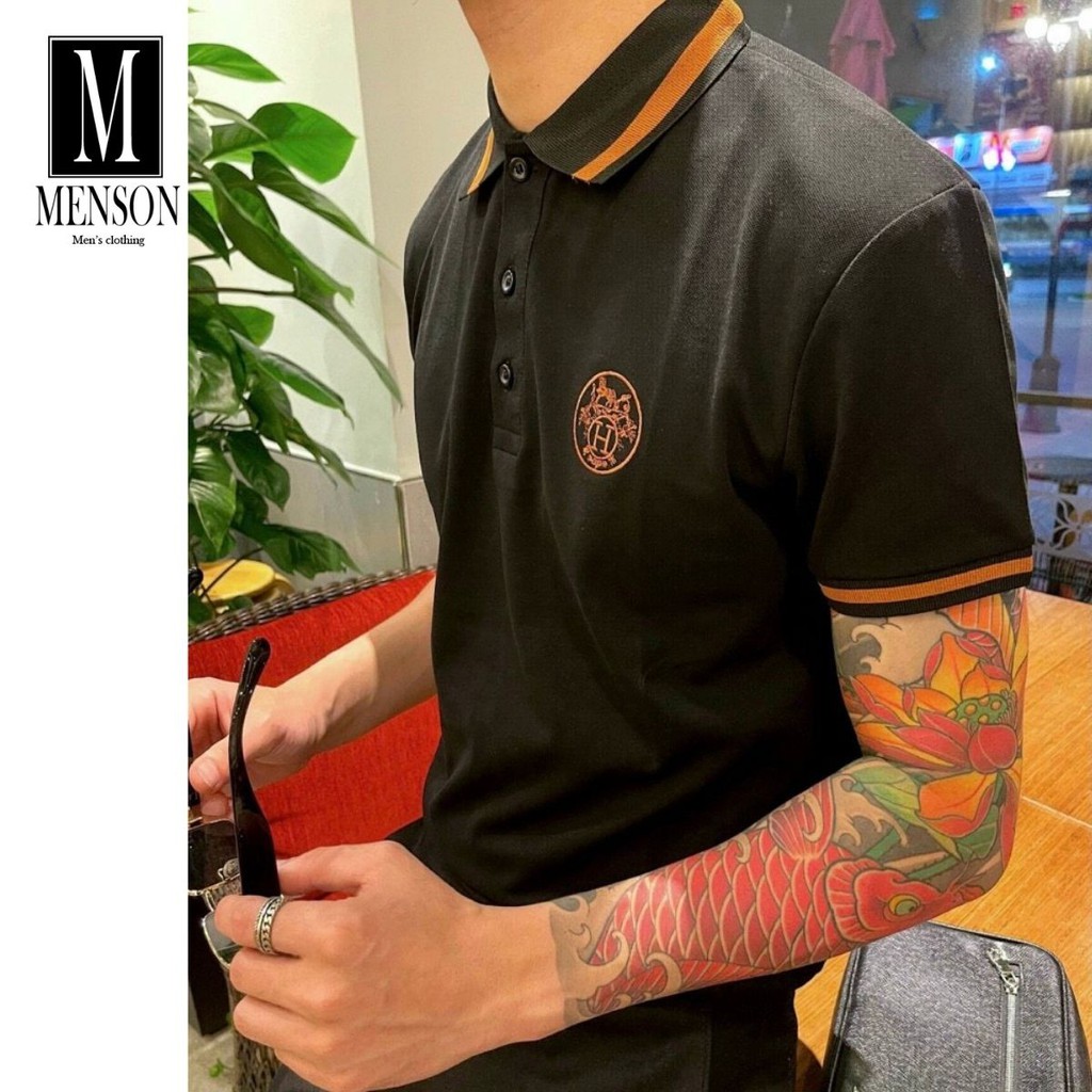 ⭐️HÀNG HIỆU⭐️Áo phông nam hàng hiệu vải cotton có cổ ngắn tay - Áo polo nam mùa hè xuất xịn, chất mát MENSON M-6001 | BigBuy360 - bigbuy360.vn