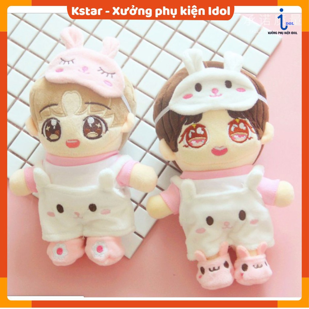 Outfit đồ doll áo yếm , bịt mắt siêu cute cho doll doll 20-22cm