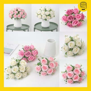 HOTDEAL⚡Chùm hoa hồng giả trang trí bằng lụa cao cấp