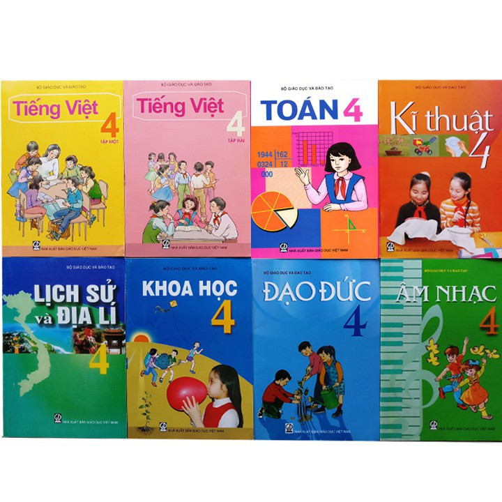 Bộ sách giáo khoa lớp 4 - 8 quyển