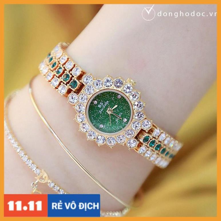 Đồng hồ nữ BS BEE SISTER Nhỏ Xinh Đính đá siêu đẹp - Tặng Kèm Pin ĐH Dự Phòng