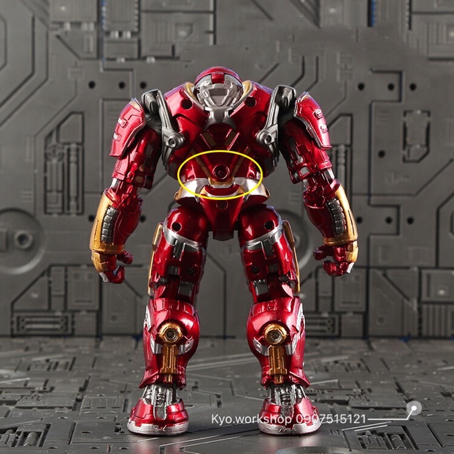 Mô hình figure Hulk Buster có đèn Led cảm ứng tiếng động