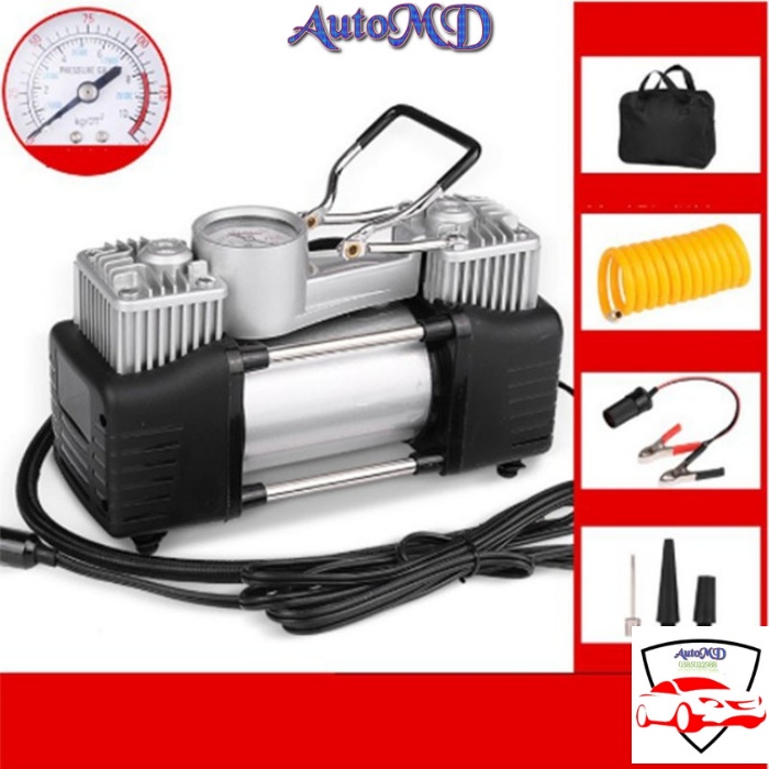 BƠM Ô TÔ HAI XI LANH CỰC KHỎE 2 XILANH SIÊU CHẮC CHẮN HÀNG CAO CẤP, BƠM 2 PISTON AIR COMPRESSOR XYLANH