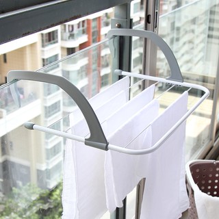 Giá phơi đồ ban công đa năng, gấp gọn