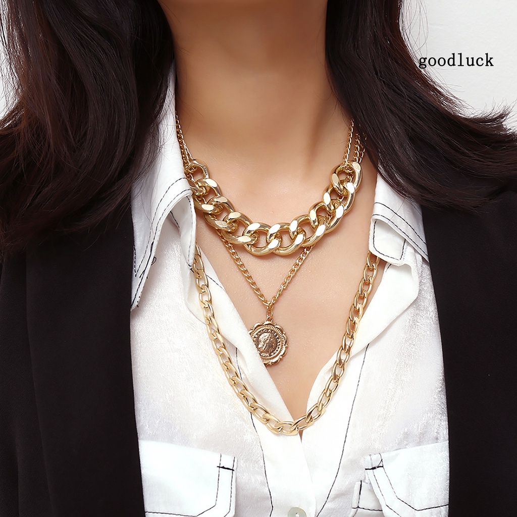 Vòng cổ Nữ Nhiều Lớp Phong Cách Hip Hop