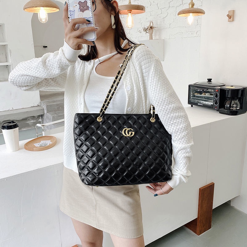 Túi Tote Nữ YSLL Chain Túi Xách PU Chống Thấm Nước Túi đeo Vai Thời Trang Dung Tích Lớn Túi Mua Sắm Của Mẹ