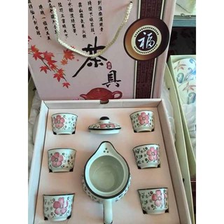 BỘ ẤM CHÉN NHẬT HOA ĐÀO ĐỎ