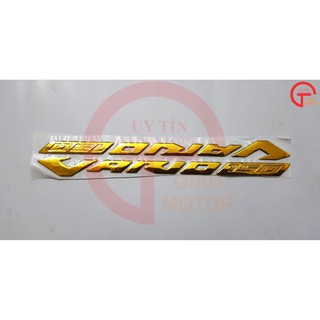 BỘ TEM CHỮ NỔI VARIO 150 MÀU VÀNG ĐỒNG BẮNG NHỰA DẺO DÁN XE LỚN