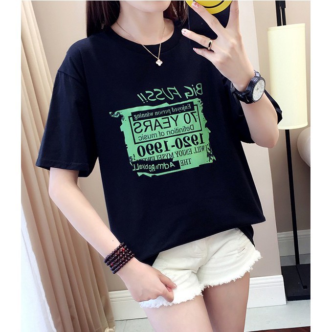 ÁO THUN TAY LỠ FORM RỘNG IN KHUNG CHỮ SỐ 1920-1950 (kèm ảnh thật ) | BigBuy360 - bigbuy360.vn