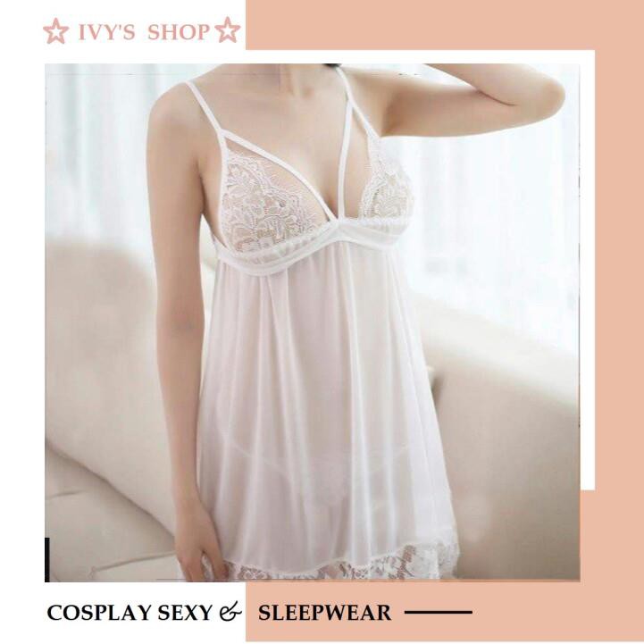 [ẢNH THẬT] Váy ngủ nữ sexy chất voan thun phối ren ngực gợi cảm, Đầm ngủ nữ chụp ảnh indoor siêu đẹp -  VN1301 | BigBuy360 - bigbuy360.vn