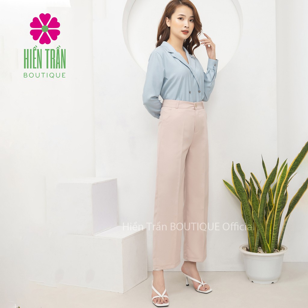 Quần suông ống rộng Ruby Fashion lưng cao vải cao cấp culottes nữ mặc kéo dài chân | BigBuy360 - bigbuy360.vn