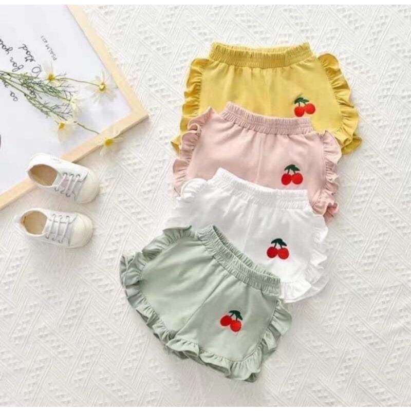 SÉT 4 QUẦN ĐÙI BÉ GÁI CHERRY SIÊU XINH