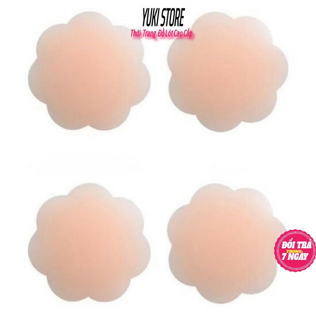 Miếng dán ngực silicon siêu mỏng bịch 1 cặp sử dụng nhiều lần YUKI STORE 0120