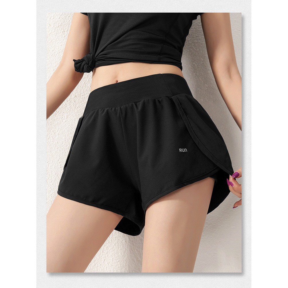 QUẦN SHORT THỂ THAO 2 LỚP TẬP GYM NỮ, SHORT RUN 2 LỚP  Yoga Dáng Ngắn - Quần Tập Run Mã DK046