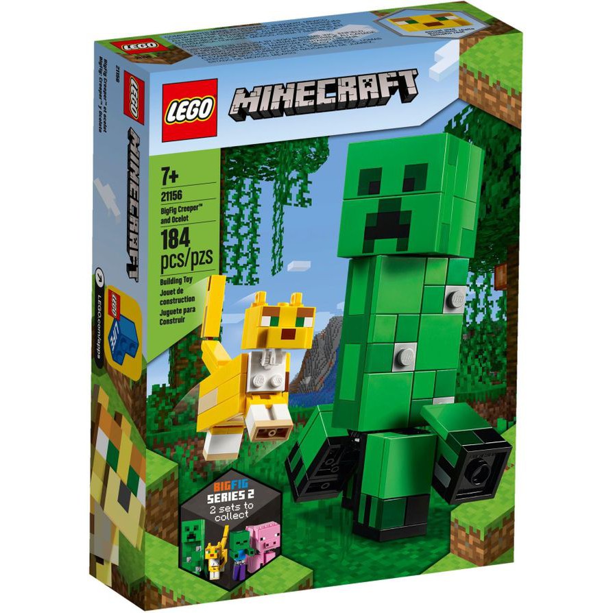 LEGO MINECRAFT CHÍNH HÃNG - Trận chiến Creeper Khổng lồ và Mèo gấm - MÃ SP 21156