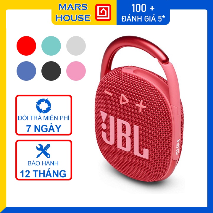 Loa Bluetooth Mini JBL Clip 4 Giá Rẻ Chính Hãng, Nhỏ Gọn, Tiện Lợi, Công Suất 5W, Chống Nước IP67, Bảo Hành 12 Tháng