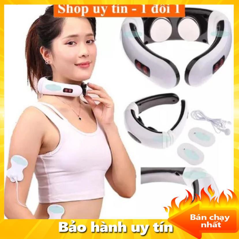 [ Xả kho tết] Máy massa xung điện giảm đau cổ vai gáy Cervical Vertebra Chữ C cao cấp - hiệu quả giảm đau, thư giãn