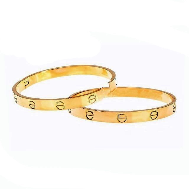 [ xả kho ] Vòng tay nam nữ hình đinh chất liệu titan VT001T