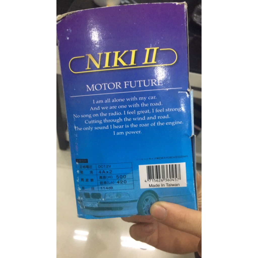 Còi điện -còi ngân 4 tiếng Niki ( Có video test )