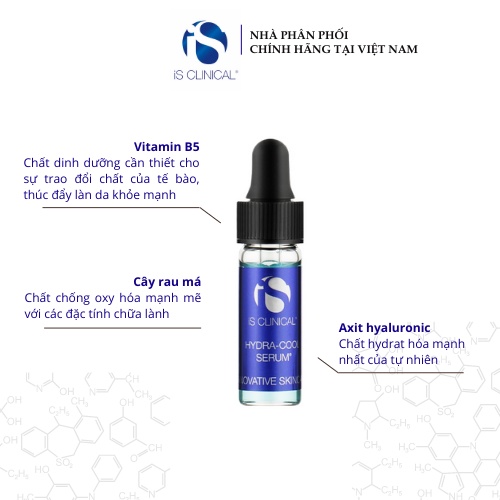 Tinh chất iS CLINICAL Hydra-cool serum cấp nước, làm dịu và phục hồi da tổn thương mini size 3.75ml