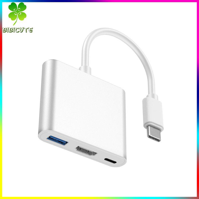 [Fast delivery]Type-C Hub USB C To USB3.0 HDMI-compatible / VGA / RJ45 / TF Splitter Charger