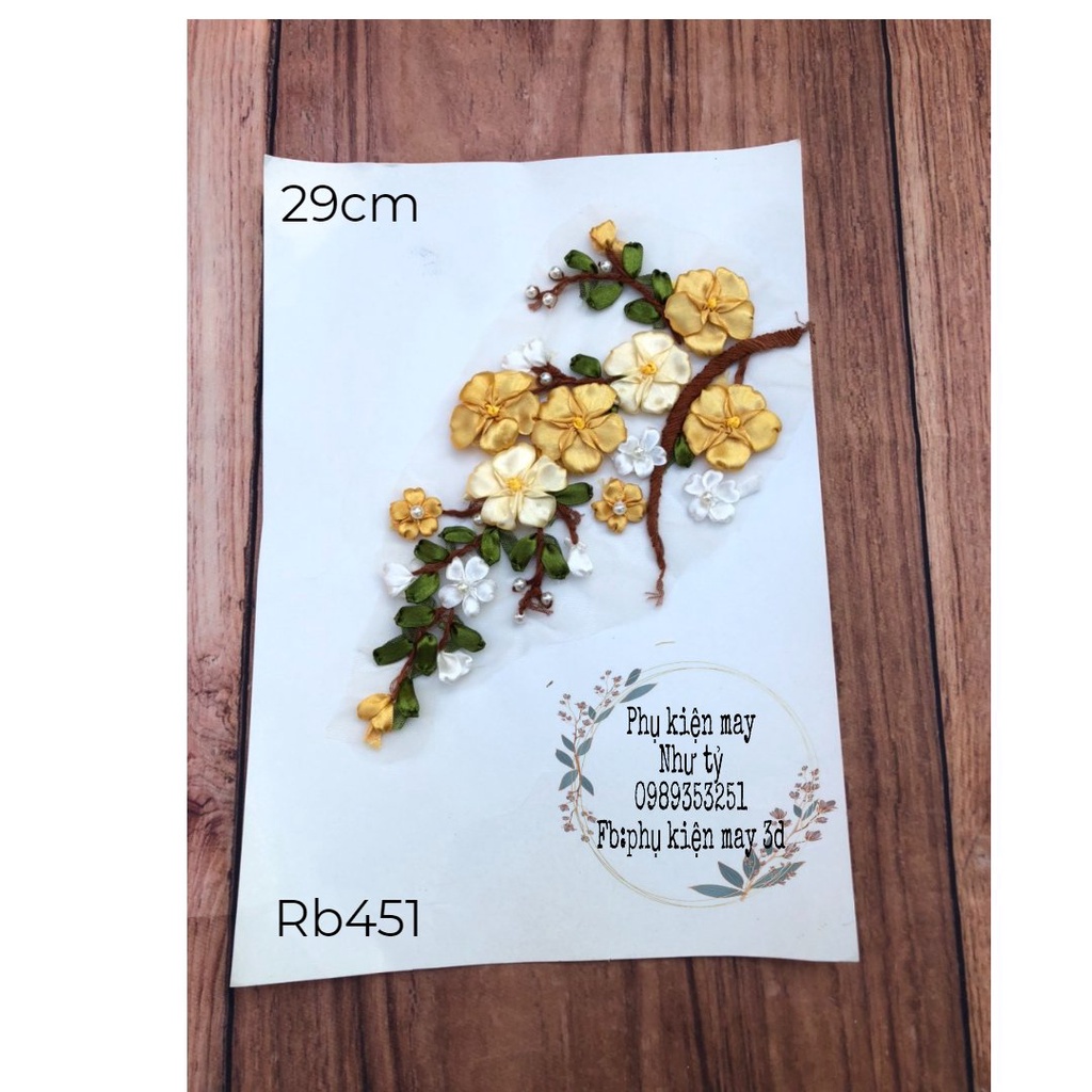 Nhánh hoa đào ruy băng xinh xắn 29cm