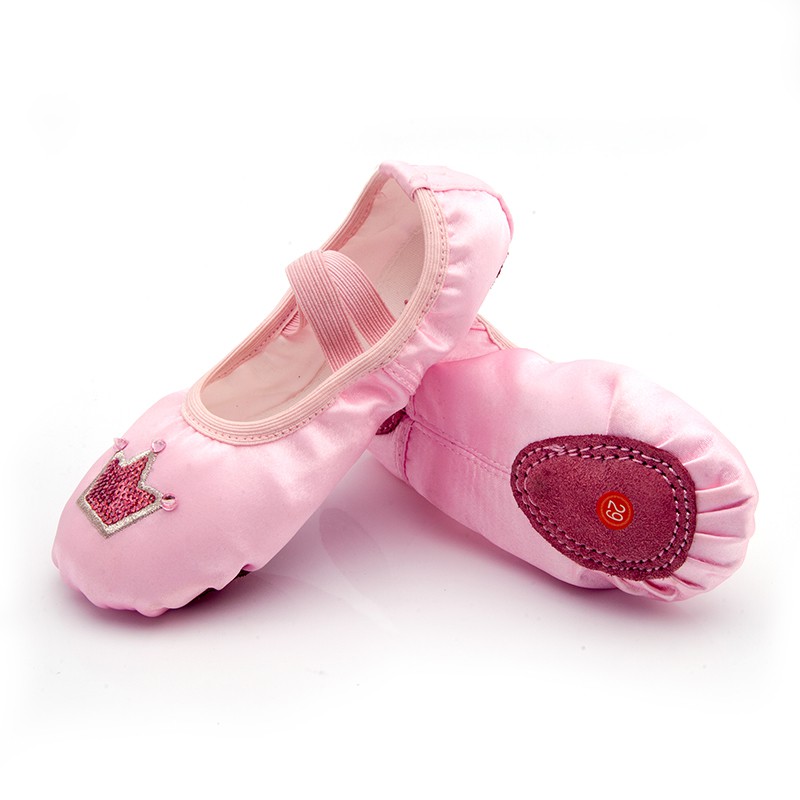 Giầy múa bale hình vương miện có sẵn size 26-32