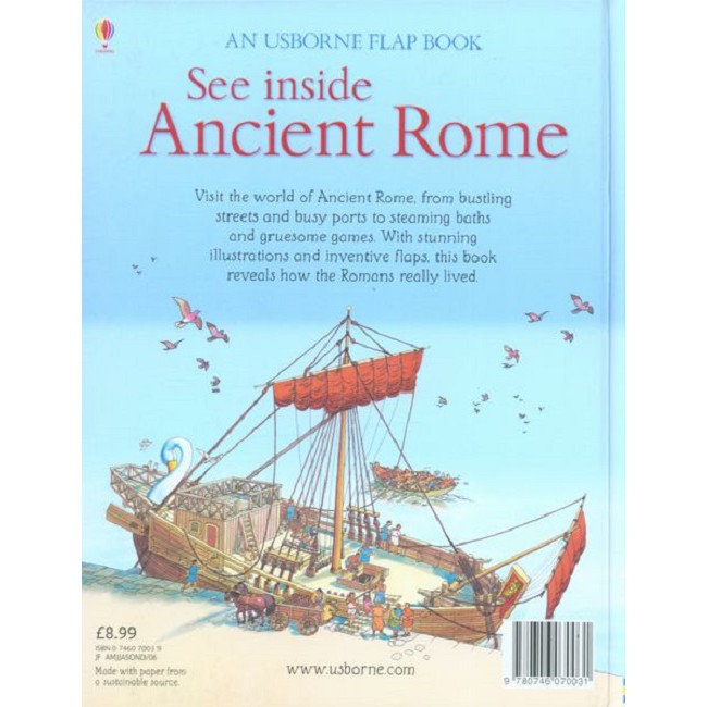 Sách Usborne - tương tác lật mở See Inside Ancient Rome