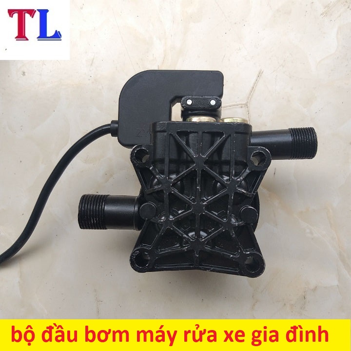 bộ đầu bơm áp lực máy rửa xe gia đình (bộ có rơ le điện)