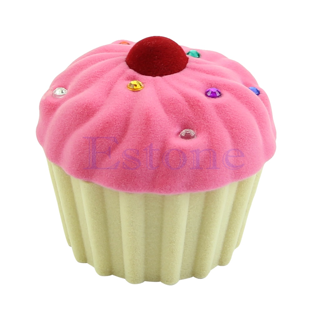Hộp Đựng Trang Sức Hình Bánh Cupcake Đáng Yêu Ốp