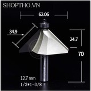 Mũi phay vát gỗ 45 độ ARDEN 0209