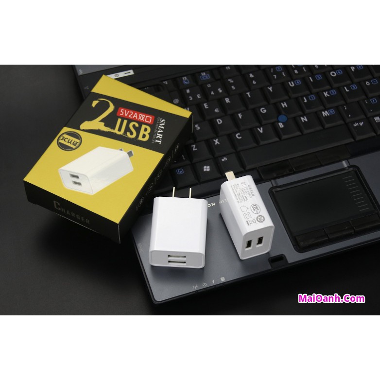 Củ sạc chất lượng cao Charger 5V 2A 2 Cổng USB - Hàng nội địa Trung Quốc