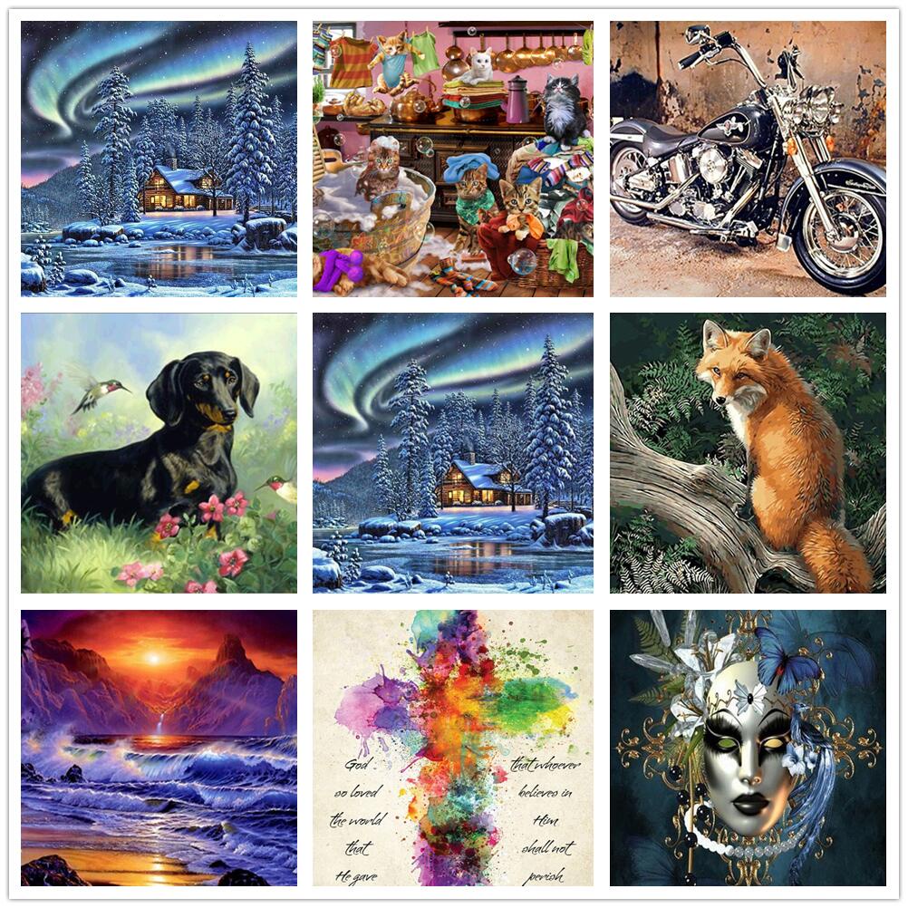 Bộ Tranh Đính Đá 5D Tự Làm Toàn Diện Hình Tròn Cho Người Lớn